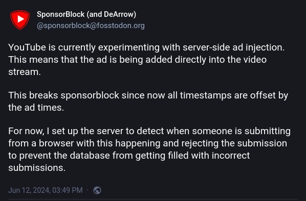 V2EX-最热主题ytb 将在服务器端把 ads 注入到视频内, vu 怎么看#v2exbusterian: ![img]( )source