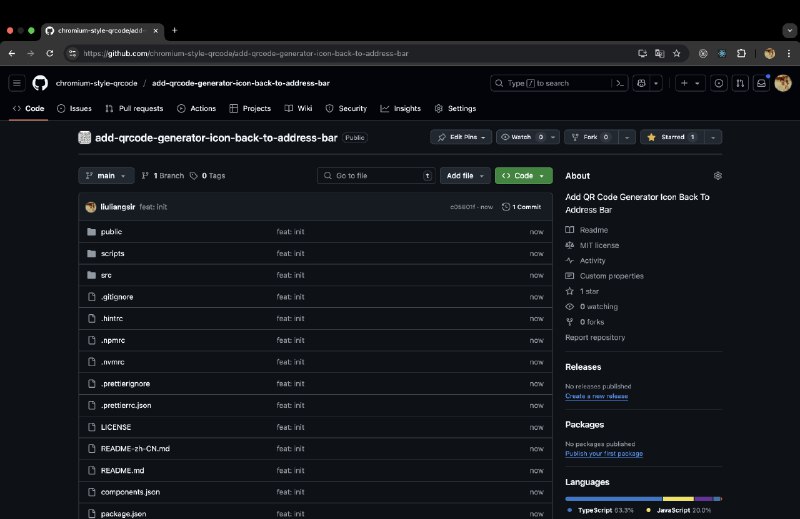 V2EX-最热主题周末写了一个免费 chrome 插件，可以把当前选项卡的链接转成 chromium 风格的二维码#v2exliuliangsir:1. 插件使用前1. 插件使用后1. 插件下载地址Add QR Code Generator Icon Back To Address Bar1. 插件项目地址add-qrcode-generator-icon-back-to-address-barsourceV2EX-最热主题周末写了一个免费 chrome 插件，可以把当前选项卡的链接转成 chromium 风格的二维码#v2exliuliangsir:1. 插件使用前1. 插件使用后1. 插件下载地址Add QR Code Generator Icon Back To Address Bar1. 插件项目地址add-qrcode-generator-icon-back-to-address-barsource