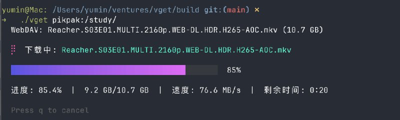V2EX-最热主题vget 一款新的小型下载器，主打一个简单，可以下载推特，小红书，小宇宙, pikpak 等guiyumin: