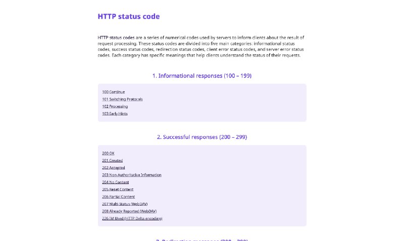 V2EX-最热主题专门做了个科普 http status code 的网站， 希望大家喜欢#v2exjohnwilson:传送门: http status code访问地址: 