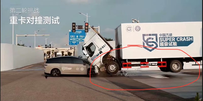 V2EX-最热主题怎么看待理想 i8 和重卡对撞测试视频？小汽车能把 8 吨重的卡车，撞的四轮悬空吗？有没有大佬懂的？#v2exgsx250:理想 i8 公开的重卡对撞测试视频中，理想 i8 车型和重卡正面对撞时，重卡四个车轮弹起离地，驾驶室和后货箱出现明显的分割，驾驶室几乎倒在理想 i8 的前车窗