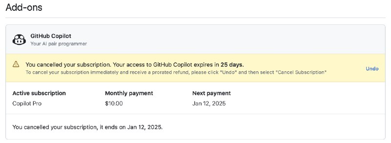 V2EX-最热主题好家伙, GitHub Copilot 今天免费了!#v2exweijancc: 刚收到一封邮件, 说我能免费使用 GitHub Copilot, 我还以为是因为我有开源项目, 原来是所有人都免费了...比较令我纳闷的是为了测试我的扩展和 Copilot 集成, 上周刚买了一个月的 Copilot.sourceV2EX-最热主题好家伙, GitHub Copilot 今天免费了!#v2exweijancc: 刚收到一封邮件, 说我能免费使用 GitHub Copilot, 我还以为是因为我有开源项目, 原来是所有人都免费了...比较令我纳闷的是为了测试我的扩展和 Copilot 集成, 上周刚买了一个月的 Copilot.source